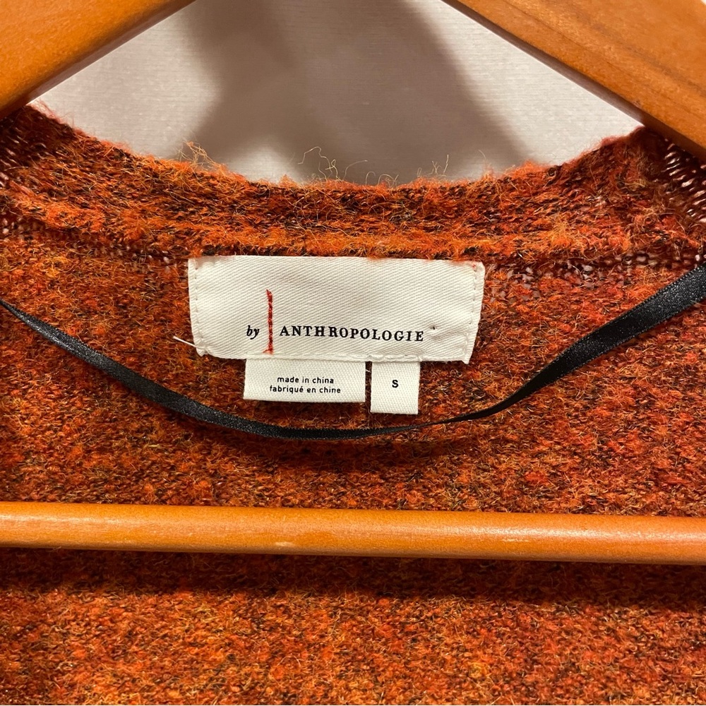 Anthropologie pumpkin heather boho oversized open front soft sweater pockets - Picture 10 of 10